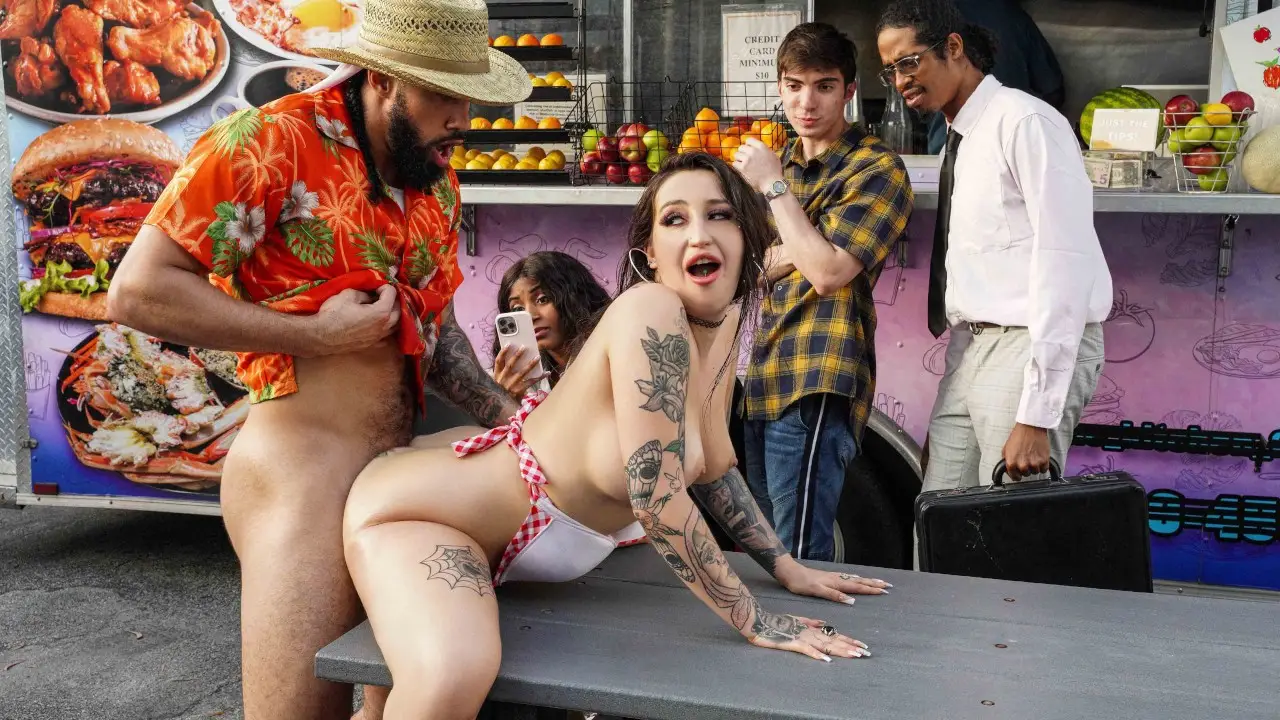 Food Truck Serves Big Oily Ass - Brazzers