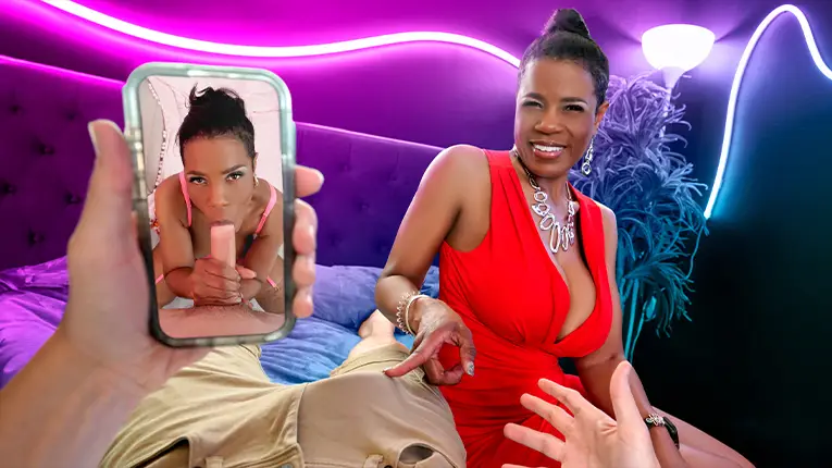 Black Gilf Lets Young Guy Savor Her Sweet Pussy - PervNana